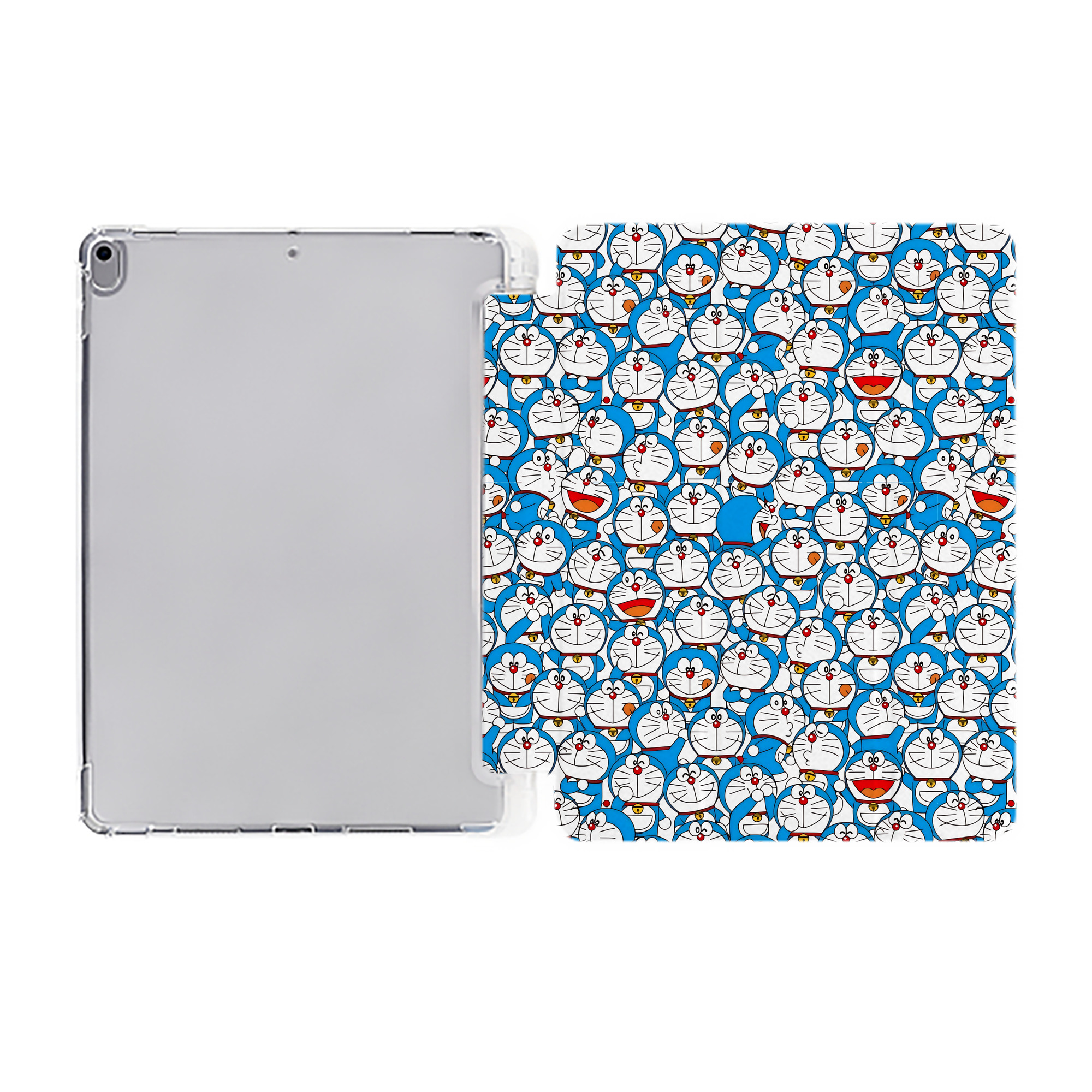 （画像用） ドラえもん Doraemon IPad ケース ペン収納付き 三つ折りスタンド PUレザー×シリコン 対応機種9.5/10.5/10.9インチ